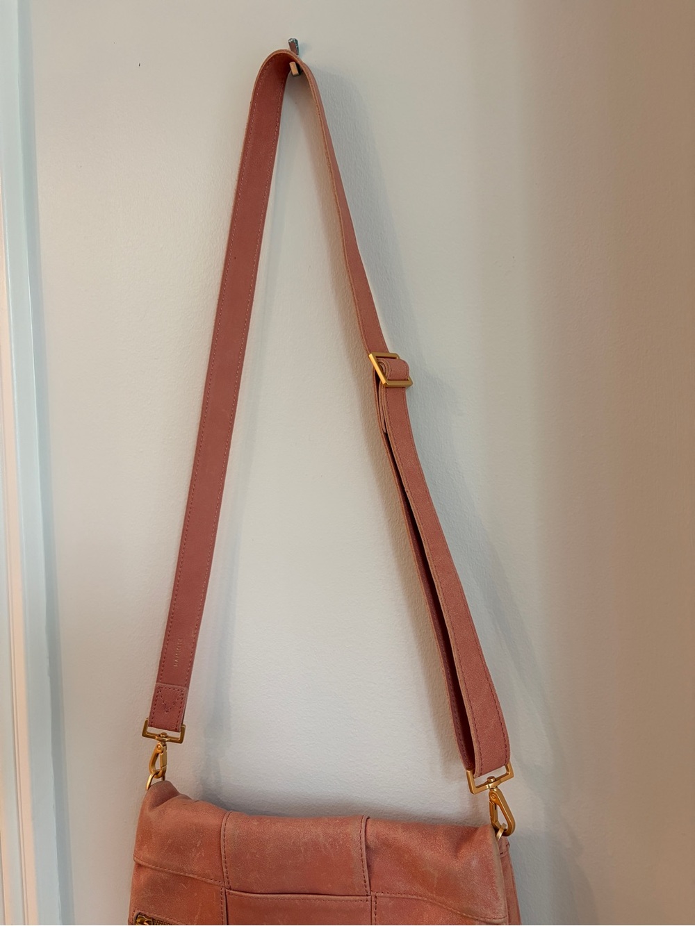 Hammitt Medium VIP Fold-Over Crossbody in
Sorbet Pink with Gold Hardware - Picture 4 of 8